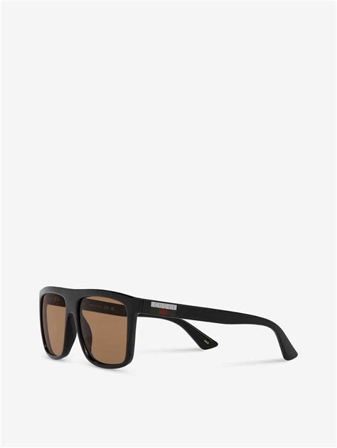 gucci rectangular frame injected sunglasses|gucci square sunglasses unisex.